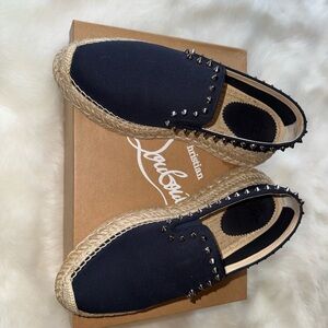 Christian Louboutin Navy Blue Espadrille